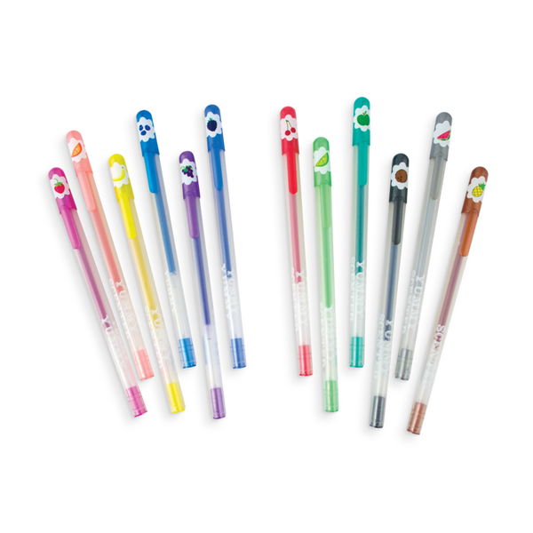 Yummy Yummy Scented Glitter Gel Pens - Set of 12