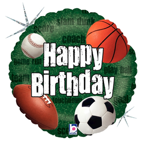 Birthday Balloon - Sports Balls