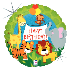 Birthday Balloon - Jungle Animals