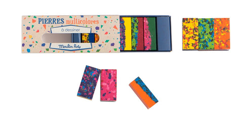 Multicolored Wax Crayons Pierres